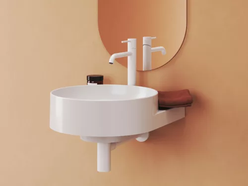 Ravak Espirit álló mosdócsaptelep BeCool 340 mm leeresztő nélkül ES 015.11WV, White Velvet X070405