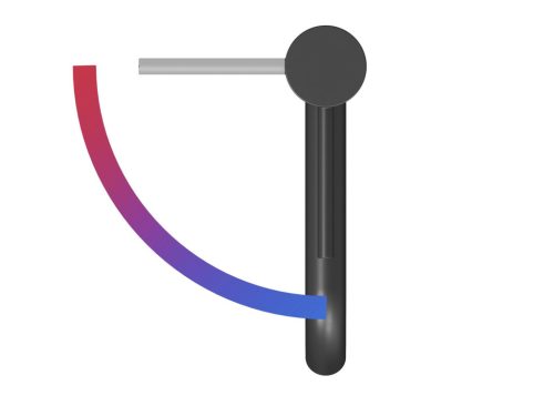 Ravak Espirit álló mosdócsaptelep BeCool 340 mm leeresztő nélkül ES 015.21BLM, Black Matt X070406