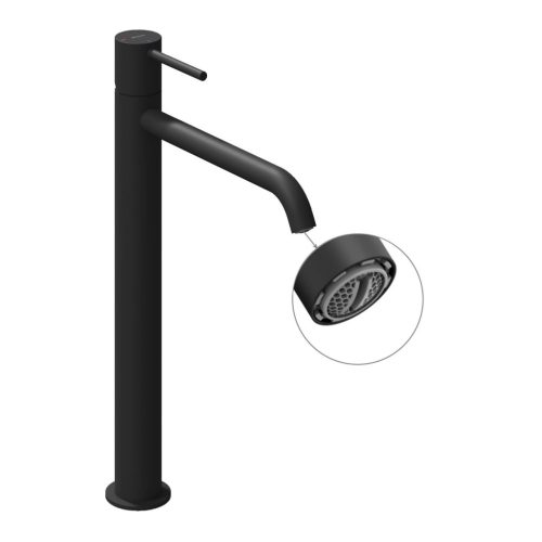 Ravak Espirit álló mosdócsaptelep BeCool 340 mm leeresztő nélkül ES 015.21BLM, Black Matt X070406