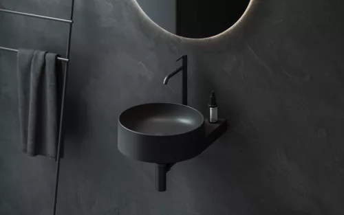 Ravak Espirit álló mosdócsaptelep BeCool 340 mm leeresztő nélkül ES 015.21BLM, Black Matt X070406