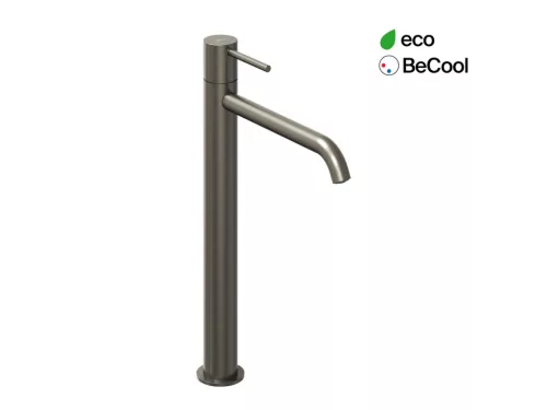 Ravak Espirit álló mosdócsaptelep BeCool 340 mm leeresztő nélkül ES 015.21GB, Graphite Brushed X070407