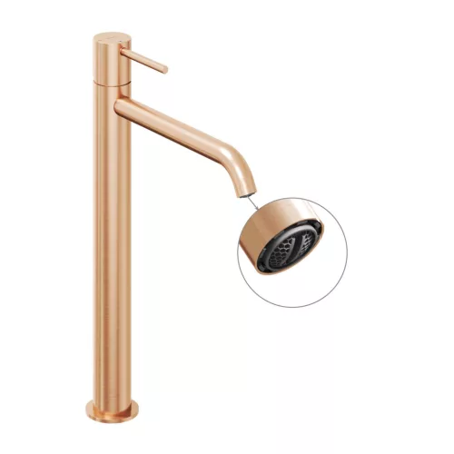 Ravak Espirit álló mosdócsaptelep BeCool 340 mm leeresztő nélkül ES 015.61RGB, Rose Gold Brushed X070408