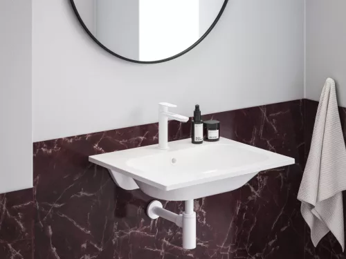 Ravak Eleganta álló mosdócsaptelep BeCool 174 mm leeresztő nélkül EL 012.11WV, White Velvet X070410