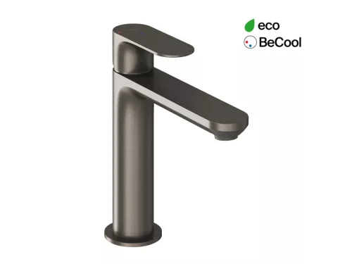 Ravak Eleganta álló mosdócsaptelep BeCool 174 mm leeresztő nélkül EL 012.21GB, Graphite Brushed X070412
