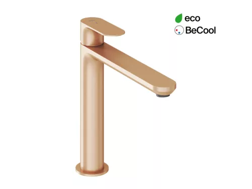 Ravak Eleganta álló mosdócsaptelep BeCool 220 mm leeresztő nélkül EL 014.61RGB, Rose Gold Brushed X070418