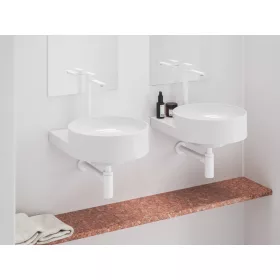   Ravak Eleganta álló mosdócsaptelep BeCool 335 mm leeresztő nélkül EL 015.11WV, White Velvet X070420