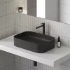 Ravak Eleganta álló mosdócsaptelep BeCool 335 mm leeresztő nélkül EL 015.21BLM, Black Matt X070421