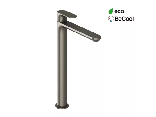 Ravak Eleganta álló mosdócsaptelep BeCool 335 mm leeresztő nélkül EL 015.21GB, Graphite Brushed X070422
