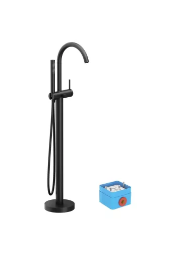 Ravak Padlón álló kádcsaptelep FM 082.20BL.RB07A, fekete (R-box nélkül) X070437