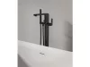 Ravak Flat padlón álló kádcsaptelep szettel FL 080.20BL.RB07A, fekete X070441