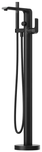Ravak Flat padlón álló kádcsaptelep szettel FL 080.20BL.RB07A, fekete X070441