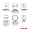 Ravak Termo 300 zuhanyoszlop, termosztátos csapteleppel TE 092.20BL , fekete X070444