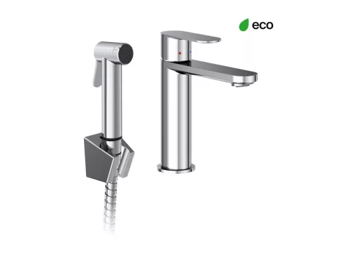 Ravak Chrome II álló mosdócsaptelep bidézuhannyal 175 mm, leeresztő nélkül CR II 112.00CR, króm X070450