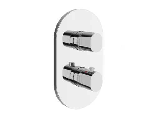 Ravak Chrome II termosztátos 3-utas csaptelep, alaptest nélkül CR II 067.00CR.O3.RB071, króm X070457