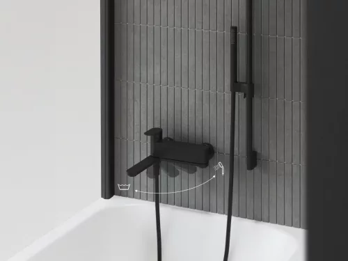 Ravak Chrome II kádcsaptelep szett nélkül CR II 022.20BL, fekete X070463