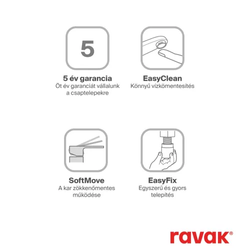 Ravak Life álló bidécsaptelep 160 mm, leersztő nélkül LF 056.20BL, fekete X070481