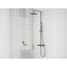  Ravak Espirit termosztátos zuhanyoszlop szettel ES 091.20GB, Graphite Brushed X070497