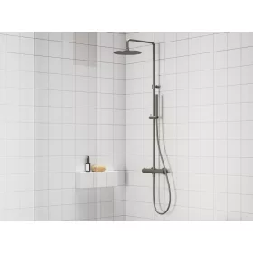   Ravak Espirit termosztátos zuhanyoszlop szettel ES 091.20GB, Graphite Brushed X070497