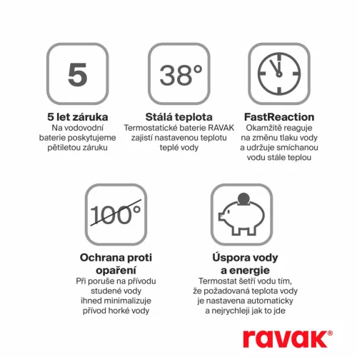 Ravak Espirit termosztátos zuhanyoszlop szettel ES 091.20GB, Graphite Brushed X070497