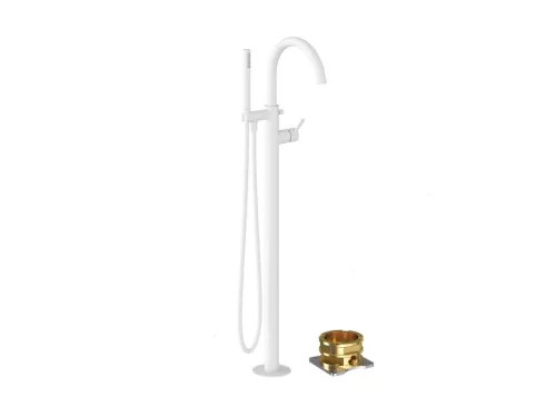 Ravak Espirit padlón álló kádcsaptelep szettel ES 080.10WV.RB07G, White Velvet X070500