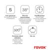 Ravak Espirit padlón álló kádcsaptelep szettel ES 080.20BLM.RB07G, Black Matt X070501