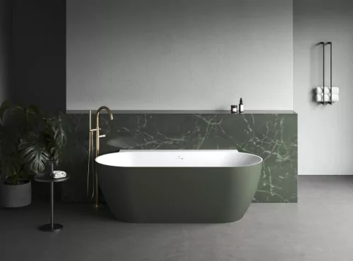 Ravak Espirit padlón álló kádcsaptelep szettel ES 080.60RGB.RB07G, Rose Gold Brushed X070503