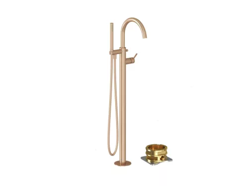 Ravak Espirit padlón álló kádcsaptelep szettel ES 080.60RGB.RB07G, Rose Gold Brushed X070503