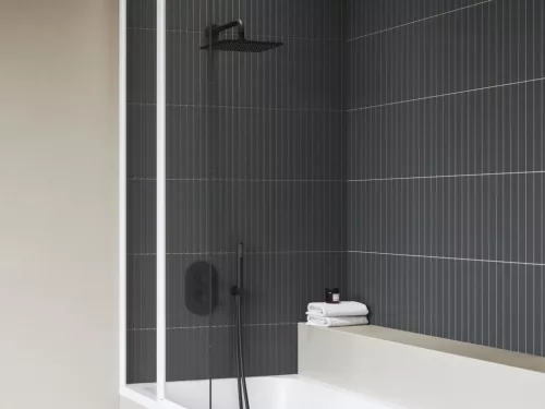 Ravak Esőztető szögletes fejzuhany, 250x250 mm 986.20BLM, matt fekete X070521