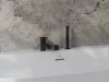 Spring 3-nyílásos kádperem csaptelep zuhanyszettel, króm SG 026.20BLM, matt fekete