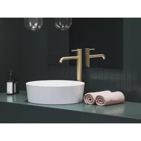   Espirit álló mosdócsaptelep BeCool 340 mm leeresztő nélkül ES 015.61GLB, Gold Brushed