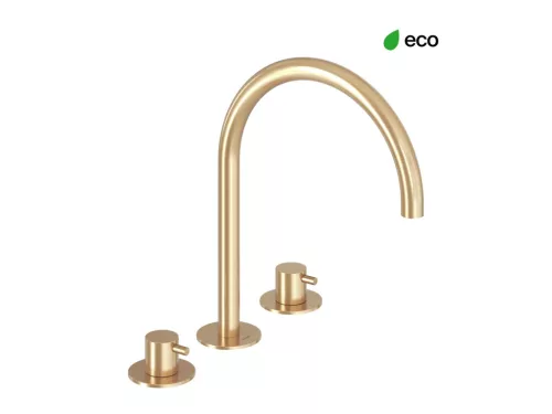 Espirit álló mosdócsaptelep, 3 furatos 270 mm leeresztő nélkül ES 018.60GLB, Gold Brushed