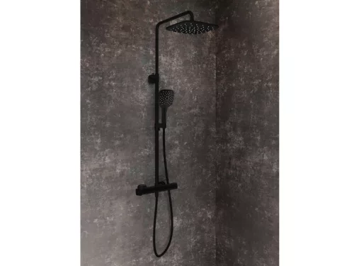 10° Free zuhanyoszlop nem termosztatikus, zuhanyszettel TD F 098.20BLM, matt fekete