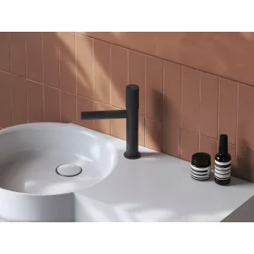   Revers álló mosdócsaptelep 220 mm leeresztő nélkül RV 012.20BLM, matt fekete