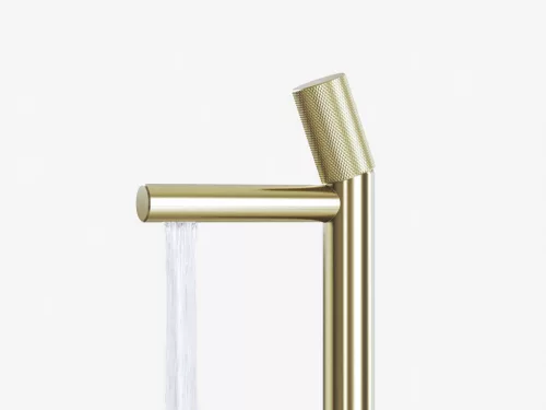 Revers álló mosdócsaptelep 220 mm leeresztő nélkül RV 012.60CH, champagne