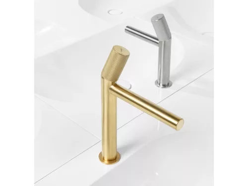 Revers álló mosdócsaptelep 285 mm leeresztő nélkül RV 014.60CH, champagne