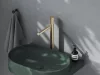 Revers álló mosdócsaptelep 375 mm leeresztő nélkül RV 015.60CH, champagne