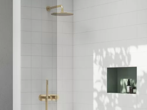 Fali csatlakozó zuhanyfejhez 702.60GLB, Gold Brushed