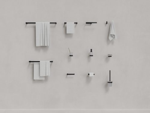 Fold FD 231.20BLM szappanadagoló-tartó adagolóval, matt fekete