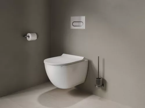 Chrome CR II 410.20GB WC-kefe-tartó kefével és tartállyal, szálcsiszolt grafit