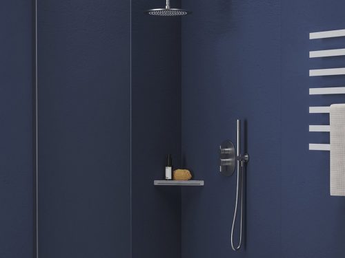 Ravak Fali kiállás integrált zuhanyrózsa tartóval 706.00CR, króm X07P206