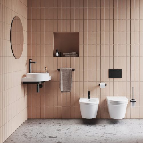 10° WC papír tartó TD 400.20BL, fekete