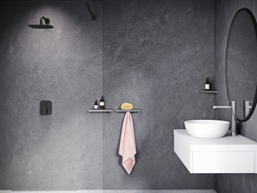 Polc Slim S, szatén/króm