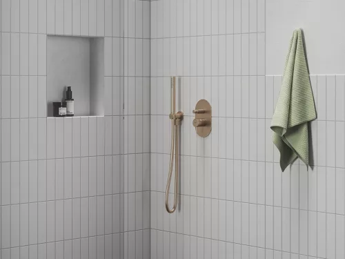 Ravak Zuhanygégecső 150 cm, műanyag 913.62RGB, Rose Gold Brushed X07P707