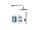 Chrome II falsík alatti zuhanyszett termo CR II 090.02CR.O2.RB071, króm