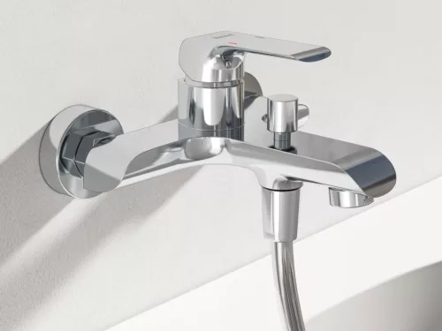 Flat fali kádcsaptelep szettel, króm FL 022.00CR+S