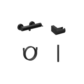   Espirit fali zuhanycsaptelep szettel, matt fekete ES 032.20BLM+S