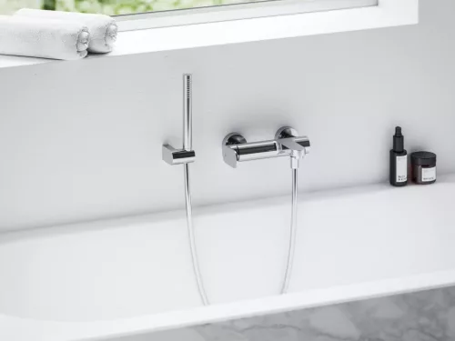 Eleganta fali kádcsaptelep szettel, króm EL 022.00CR+S