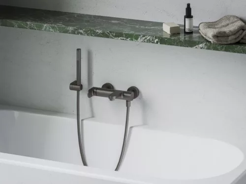 Eleganta fali kádcsaptelep szettel, grafit EL 022.20GB+S