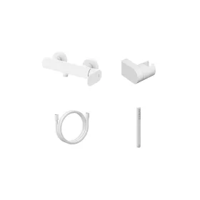 Eleganta fali zuhanycsaptelep szettel, fehér EL 032.10WV+S