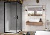 Ravak Blix Slim BLSRV2 80x80 zuhanykabin fekete+transparent X1LM40300Z1